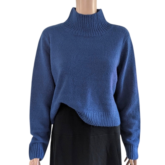 525 America sweater boucle soft Mockneck Blue Jeans pullover - Picture 7 of 9